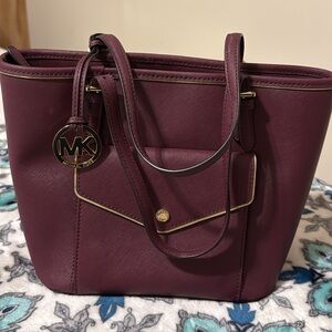 Michael Kors Plum Tote Bag